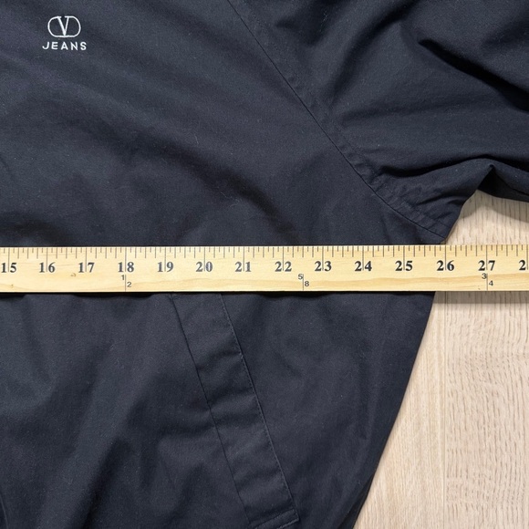 Vintage Valentino Jeans Cotton Bomber Full Zip Jacket Mens 44 Large Black Stripe - Picture 13 of 15